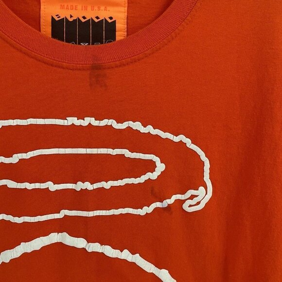 B Wood Orange Ghost Graphic Short Sleeve Tee Sz Mens Medium - Picture 4 of 7